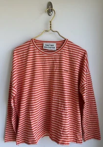 The Tiny Big Sister 100% Pima Cotton Red Stripe Long Sleeve Top Size 38 US 6 - Picture 1 of 5