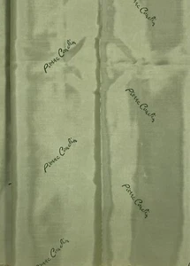 Vtg Pierre Cardin Textile Fabric MCM Signature Green Lining 44" x 1 3/4 Yd Yard - Picture 1 of 9