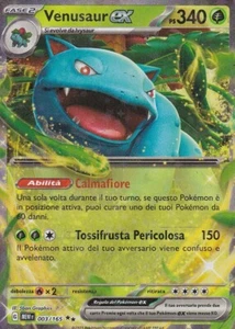 CARTA POKEMON - VENUSAUR EX - 003/165 - PS 340 - HOLO - RARA - ITALIANO - Foto 1 di 1