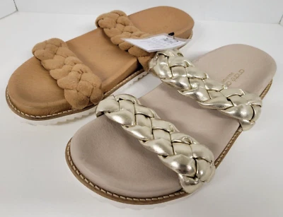 (color dorado/marrón desajustado): sandalias trenzadas Andre Assous para mujer talla 7 Foto 1 de 4
