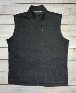 Smartwool Wool Blend Sweater Vest Mens XL Charcoal Gray Full Zip Pockets - Picture 1 of 7