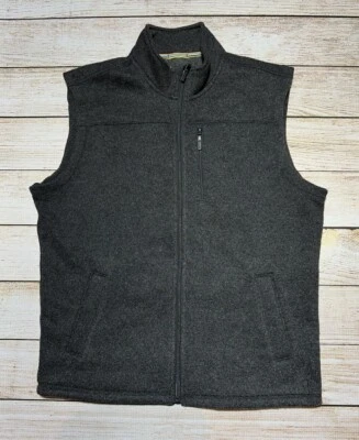 Smartwool Wool Blend Sweater Vest Mens XL Charcoal Gray Full Zip Pockets - Image 1 of 4