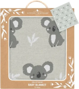Living Textiles Australiana Baby Blanket - Koala/Grey - Warm, Cozy, Pram Bass... - Picture 1 of 12