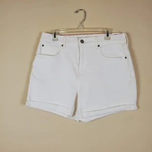 Eddie Bauer weiße leicht kurvige original hochrissige Jeansshorts Gr. 12 - Bild 1 von 5