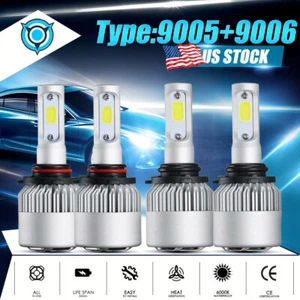 4X Bombillas LED Faros Para Camioneta Chevy 1500 2500 3500 1990-2000 Alto Bajo - Imagen 1 de 12