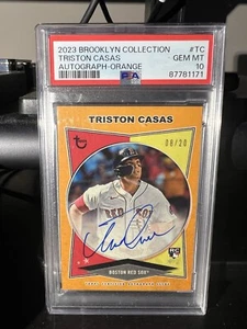 2023 Topps Brooklyn Collection Triston Casas Orange Rookie Auto /20 #AC-TC - Picture 1 of 2