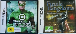 Nintendo DS 2DS 3DS Game Green Lantern Puzzle Kingdoms Twin Pack Set. Complete. - Picture 1 of 3