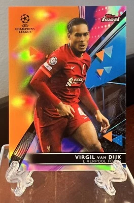 Virgil van Dijk #24/25 2021-22 Finest UEFA Champions League Orange Refractor #72 - Image 1 of 3