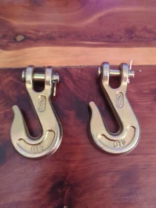 2 Pieces- 3/8" Clevis Slip Chain Grab Hook Tow Chain G70 - Picture 1 of 4
