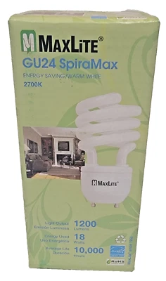 MaxLite GU24 SpiralMax Bulb 2700K 18W (75W Equivalent) - Image 1 of 4