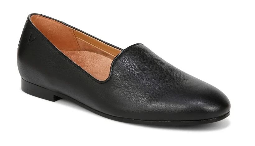 Vionic Willa II Black Leather Flat Slip-On Comfort Shoe Women's sizes 6-10 NEW!! - Image 1 of 1