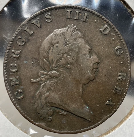 1793 Bermuda Penny KM# 5 VF+ Cover