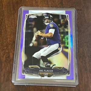 Joe Flacco 2014 Topps Cromo Viola Rifrattore Colore Match Baltimore Ravens - Foto 1 di 2