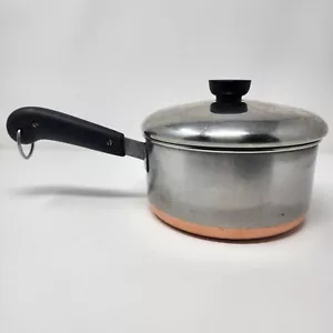 Revere Ware Copper Bottom 2 Quart Sauce Pan Pot w/ Lid - Picture 1 of 6