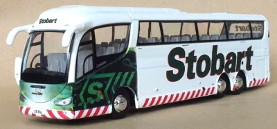 ATLAS/OXFORD 1/76 EDDIE STOBART SCANIA IRIZAR PB EXECUTIVE COACH 'LAURA ABBY' - Image 1 of 4