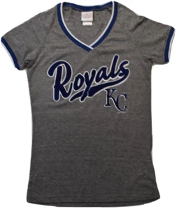 5th & Ocean Womens MLB Kansas City Royals Baseball V-Neck Shirt New S-2XL - Picture 1 of 5