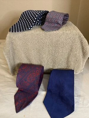Vtg Lot Of 4 USA Made Ties-Hardy Amies, Mitchell Gordon, Ltd Trad, Brittany Ltd - Image 1 of 4