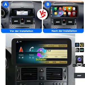 DAB+10.25" Carplay Android13 Autoradio GPS Für Mercedes Benz C-Klasse S204 W204 - Bild 1 von 20
