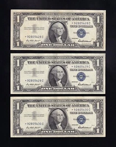 F.C. ESTADOS UNIDOS UNITED STATES , TRIO CORRELATIVO 1 $ 1957 , EBC- , P.419 . - Bild 1 von 2