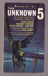 THE UNKNOWN 5 (Pyramid--1974) PB ~Asimov/Rice/Bester/Sturgeon/Cartmill~ - Picture 1 of 1