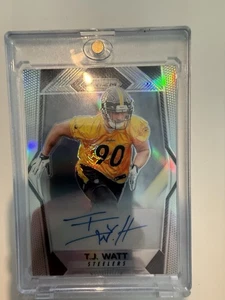 2017 Panini Prizm RA-TJ T.J. Watt Silver Rookie RC Auto Steelers Future HOF - Picture 1 of 2