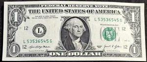 2021 San Francisco $1 Bill Altering 5’s Fancy Ladder Repeat 5353 - Picture 1 of 2