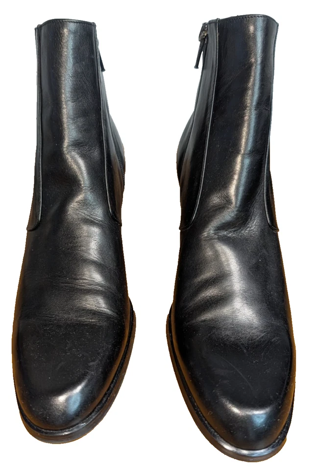 Botín Amalfi Italia Hecho en Italia Negro Cuero Suave Para Mujer Talla 9AA Foto 1 de 4