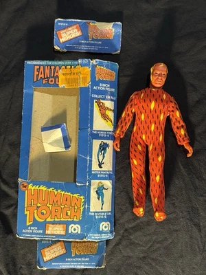 1975 Mego RARE Human Torch 8 Figure In Box Fantastic Four Marvel WGSH Vintage  - Image 1 of 4