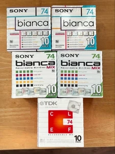 [Nuevo] SONY MD 74 blanco TDK MD 74 CLEF MD MiniDisc lote de 50 251003 - Imagen 1 de 1