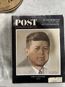 Vintage JFK IN MEMORIUM The Saturday Evening Post December 14 1963 Kennedy - Picture 1 of 2