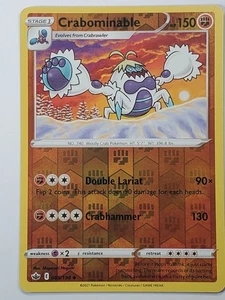 Crabominable 085/198 Reverse Holo Uncommon SWSH06: Chilling Reign NM English - Picture 1 of 2