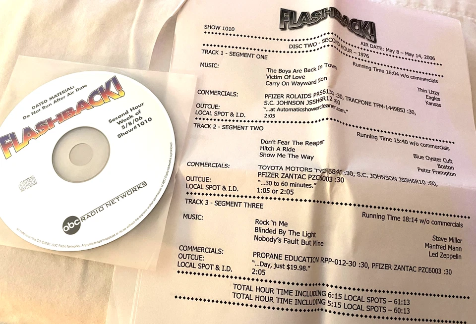 5/8/06 BILL ST JAMES 1 HR FLASHBACK TO 1976, 9 TUNES/MANY GREAT SONG SEGUES Foto 1 de 1