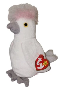 CT* Ty Beanie Baby - KUKU the Cockatoo Bird (6.5 Inch) MWCT Stuffed Animal Toy - Picture 1 of 12