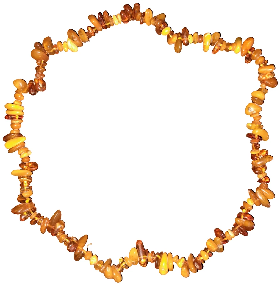 Collana da donna con pietre naturali di vera Ambra - Immagine 1 di 1