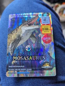 Jurassic World Roar! Trading Card Game Iridescent Mosasaurus 14/200 Foil - Picture 1 of 2