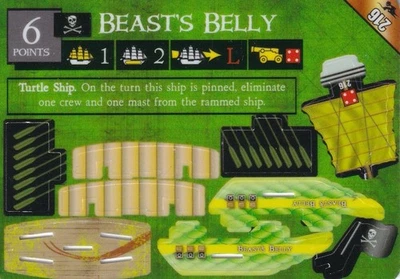 WizKids Pirates of the South China Seas #216 Beast's Belly (LE) turtle ship new - Image 1 of 3