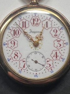 ACADIAN IMPERIAL TASCHENUHR -- SEHR VERZIERTES ZIFFERBLATT - Bild 1 von 9