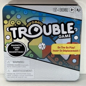 Hasbro TROUBLE Jeu de Voyage Magnétique Pop-O-Matic Ages 6+ Portable Fun Neuf - Photo 1/5