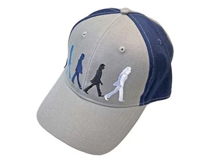The Beatles Baseball Cap Abbey Road Figures Official 2 Tone Grey Blue Strapback - Imagen 1 de 1