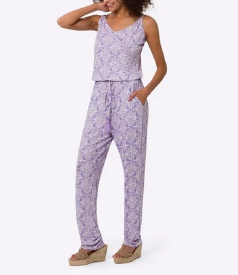 Mode von Heine Damen Jumpsuit Overall Einteiler Jersey lavendel ecru Gr. 44 NEU - Bild 1 von 3