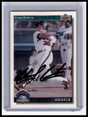 Upper Deck #774 1992 Chad Curtis firmado automáticamente Foto 1 de 2