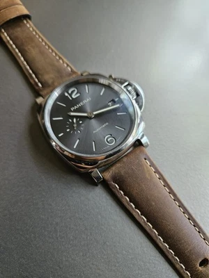 Panerai Limited Edition Zurich Deep Gray Dial Due; Full Set w/ 2 Straps+Bonuses! - Image 1 of 4
