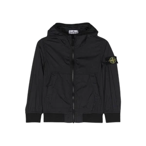 (Kids) Stone Island 41136 Hooded Jacket Black - 24SS - Picture 1 of 1