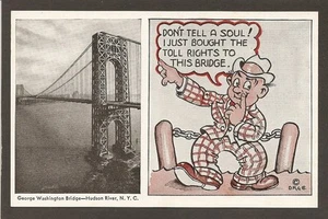 KOMIC-VIEW POSTKARTE Nr. 1: GEORGE WASHINGTON BRIDGE - NEW YORK CITY - Bild 1 von 2