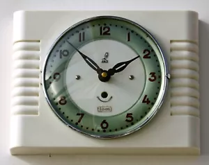 Vintage 26cm Jaz Wall Clock - French Retro Style Mid Century Style Bakelite Gift - Picture 1 of 4