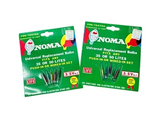 Vintage Noma 3.5 Volt Push in Replacement Bulbs for 35 or 50 lites push in wired - Picture 1 of 3