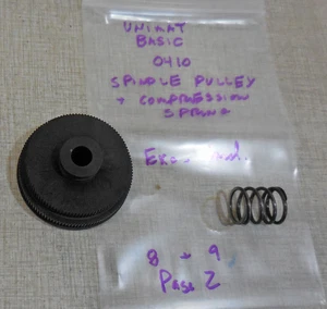 Emco Unimat Basic PC Lathe Spindle Gear Pulley & Compression Spring 0410 - Picture 1 of 1