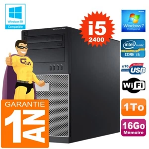 PC Tour DELL 7010 Core I5-2400 Ram 16Go Disque 1 To Graveur DVD Wifi W7 - Photo 1/1