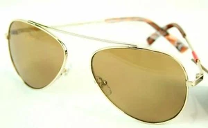 GAFAS DE SOL FOSTER GRANT AVIADOR BORDE DORADO LENTES MARRÓN SGE CALI 18 06 NUEVAS - Imagen 1 de 4