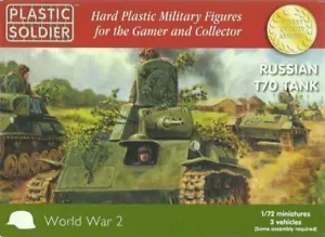 Plastic Soldier #WW2V20009 WWII Russian T70 Tank 1/72 Scale 3 Tanks - Picture 1 of 3